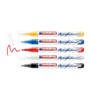 Edding 5300 Akrilik Boyama Markörü 1-2 mm 5 Renk Set Basic