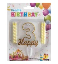 MUM 3 YAŞ HAPPY YAZILI ALTIN PK:1-1-