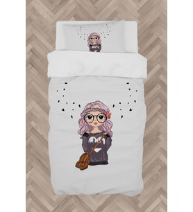 MEKTA HOME BEBEK VE ÇOCUK ODASI Çantalı Kız Desenli Nevresim Takımı