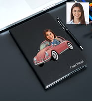 Kişiye Özel Vosvos Tasarımlı Karikatür Defter Ve Kalem Seti 60