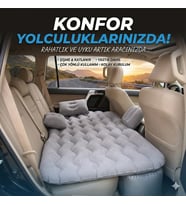 Araç İçi Şişme Yatak Araba Ve Kamp Yatağı Çanta Elektrikli Pompa Tamir Kiti Ve Yastıklı Yatak Seti