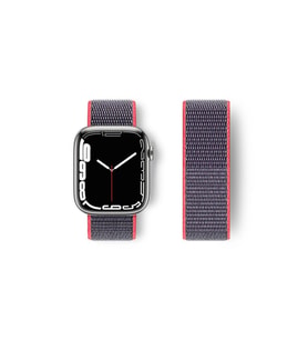 Apple Watch 42mm Hasırlı Cırtcırtlı Kordon - Pembe