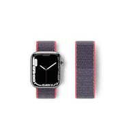 Apple Watch 42mm Hasırlı Cırtcırtlı Kordon - Pembe