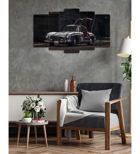 Mercedes-Benz 300 SL - 5 Parçalı Araba Tablo
