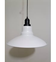 RİOLİGHT RETRO BEYAZ İÇİ BEYAZ TEKLİ METAL SARKIT ÇAP: 37CM (Siyah)
