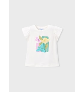 Mayoral Kız Çocuk Baskılı Tshirt Yeşil