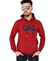 Erkek Bordo Kapüşonlu Sweatshirt Cal BGL-ST02361