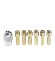 DREMEL VE BENZERİ GRAVÜR İÇİN 6+1 MANDREN PENSET SETİ Mandren Penset Seti 1.0-3.2mm M8 6 1 Set