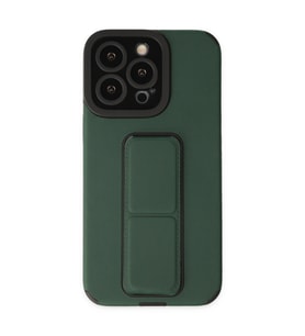 Iphone 14 Pro Kılıf Mega Standlı Silikon - Yeşil