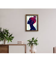 BK Home Doğal Masif Ahşap Çerçeveli Tablo 45x65cm-26