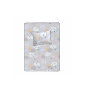 %100 Pamuklu Bebek Aparalı Çarşaf 115x150 + Bebek Yastık Kılıfı 35x45