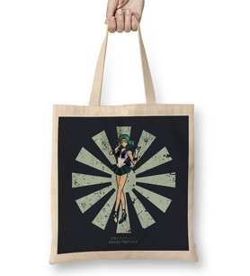 Sailor Moon Neptune Retro Japanese Bez Çanta Uzun Saplı