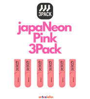 japaNeon Pink Pack 3PACK Neon Pembe Unisex Lifestyle & Spor Havlu Taban Organik Pamuklu 3'lü Çorap Seti