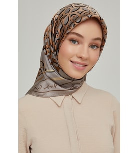 ARMİNE İPEK EŞARP 8650D (SURA) (NOSTALJİ)-07 (Gümüş Gri)