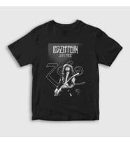 Presmono Unisex Çocuk Siyah Jimmy Page Led Zeppelin T-Shirt 431008tt