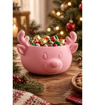 Sonbahar ve Noel Temalı Ren Geyiği Bowl - Sunum Kabı