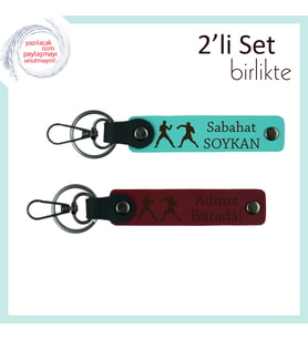 İrade Sahibi Dövüşçülere, Sakin Güç Temalı, Kişiselleştirilebilir Yazılı Anahtarlık, Turkuaz-Bordo