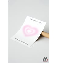 Stay Positive Kalp Aura, Çerçevesiz Yüksek Kalite Duvar Afişi - Kişiye Özel Hediye