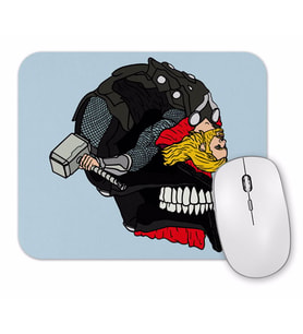 Thor Odinson Bent Back Skull Mouse Pad