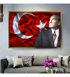 Altın Çerçeveli dekoratif tablo a311 (Gold)