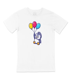 Balonlu Penguen Tişört