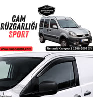 Renault Kangoo 1 1998-2007 Uyumlu Mugen Cam Rüzgarlığı Seti Piano Black 2'li İthal Parlak Siyah