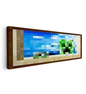 Kanvas Tablo Creebet Piksel Minecraft Tablosu Ev Ofis Salon Duvar Dekoru