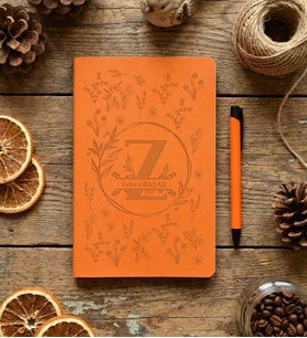 Kişiye Özel Z Harfli İsimli Defter Doğum Günü Hediyesi (Turuncu)