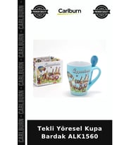 Özel Üretim Hediyelik Mutfak Sunum Tekli Yöresel Kupa Bardak ALK1560