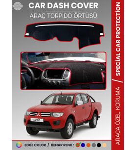 MITSUBISHI L200 (2006-2015) Torpido Örtüsü Ön Göğüs Koruma Araca Özel Tam Uyum Kaymaz