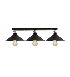 Rys Retro Metal Dekoratif Tavan Plofyoner Mafsallı 3 lü Sıralı Avize En:60 cm
