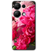 Poco M6 Pro Kılıf HD Desen Baskılı Kılıf - Kırmızı Beyaz Gül