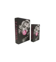 Dekoratif Baskılı Kitap Kutu AKSH-FB10155 SET (Çok Renkli)