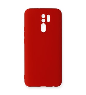 Redmi 9 Kılıf Nano Içi Kadife Silikon - Kırmızı