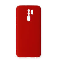 Redmi 9 Kılıf Nano Içi Kadife Silikon - Kırmızı