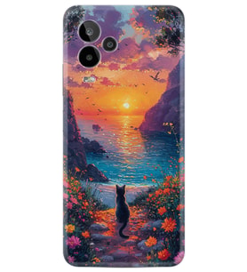 24 Pro Kılıf HD Resim Baskılı Manzara Kedi StKd -096