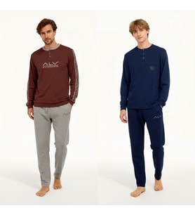 Erkek Pamuklu 2 Adet 2'li Pijama Takımı BB2232
