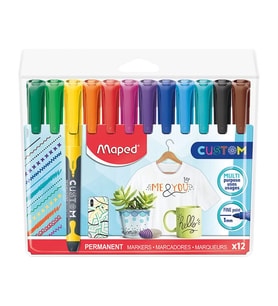 Maped Custom Permanent Marker 12 Renk 734547