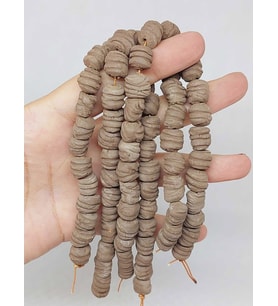 Kahverengi Tırtıklı Mat Seramik Boncuk Dizi 10-12mm/24cm (54226)