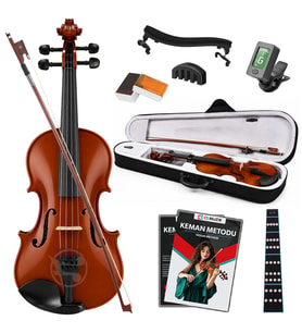 Fourtune Dante VL-200SBR Parlak 4/4 Akustik Keman Seti (Tam Boy)