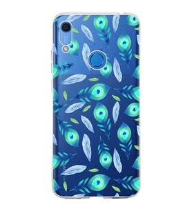 PrintiFy Huawei Y6 2019 ile Uyumlu 1mm Slim Fit Nazar Boncuğu 3 Baskılı Şeffaf  Kılıf