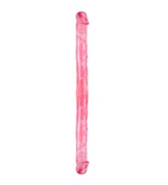 Çift Taraflı Esnek Dildo 34 cm – Gerçekçi Dokulu Kırmızı Renk