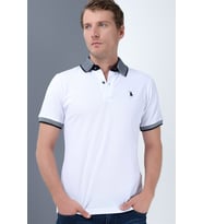 T8566 DEWBERRY ERKEK T-SHIRT-BEYAZ