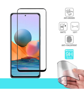 Microsonic Xiaomi Redmi Note 10 Pro Max Seramik Matte Flexible Ekran Koruyucu Siyah