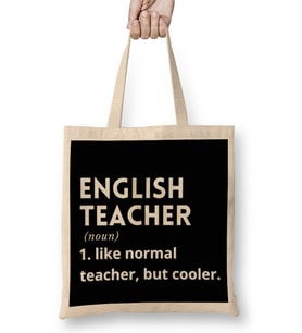 English Teacher Defined 01 Bez Çanta Uzun Saplı