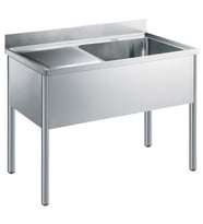 Electrolux Professional Tek Evyeli Tezgah (500x600x300mm), Damlalığı Solda - 1200mm LG1216SXEN