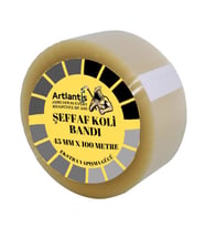 Koli Bandı Şeffaf 45x100 1 Adet Artlantis Koli Bantı 45*100 Ambalajlama Bandı Şeffaf Ekstra Yapıştırma Kaliteli 1 Adet (Renksiz)