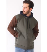 Dewberry Erkek Pamuklu Sweatshirt Haki 1040 Günlük Üst Giyim, Hafta Sonu Kombini, Seyahat Gardırobu