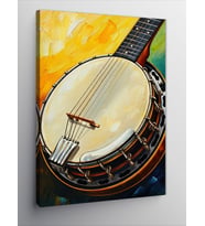Kanvas Tablo Banjo Enstrümanı