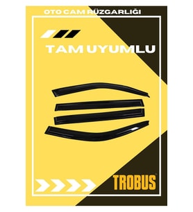Renault Clio 4 2012-2018 HB Tam Uyumlu Mügen Cam Rüzgarlığı 4lü (Siyah)